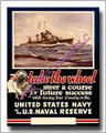 US Navy and Naval Reserve Vintage WWII Canvas Print 2D