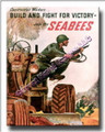 US Navy Join the Seabees WWII Canvas Print 2D