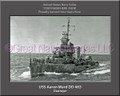 USS Aaron Ward DD 483 Personalized Ship Canvas Print