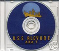 USS Alcyone AKA 7 CRUISE BOOK War Log WWII CD Navy
