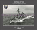USS Fiske DD 842 Personalized Ship Canvas Print