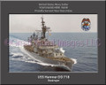 USS Hamner DD 718 Personalized Ship Canvas Print