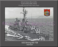 USS Strong DD 758 Personalized Ship Canvas Print