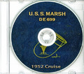 USS Marsh DE 699 1952 Far East CRUISE BOOK Log CD