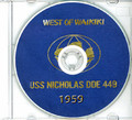 USS Nicholas DDE 449 Westpac 1959 CRUISE BOOK Log CD