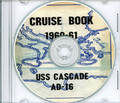 USS Cascade AD 16 CRUISE BOOK Log MED 1960 - 1961 crew photos