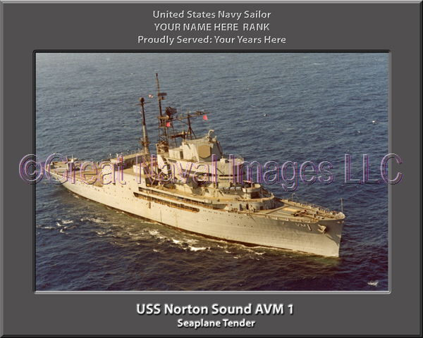 USS Norton Sound AVM 1 Personalized Canvas Ship Photo Print Navy Veteran Gift