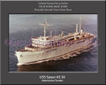 USS Spear AS 36  Personalized Ship Canvas Print