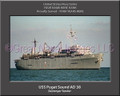 USS Puget Sound AD 38 Personalized Ship Canvas Print
