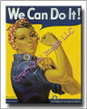 Vintage World War II We Can Do It  Canvas Print WWII 2D