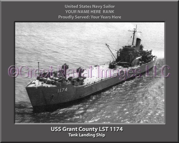 USS Guilford APA 112 Personalized Canvas Ship Photo Print Navy Veteran Gift