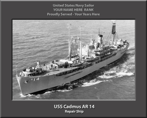 USN Navy Photo Print USS CACAPON AO 52 US Naval Ship 