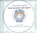 USS Bagley DE 1069 Commissioning Program on CD 1972 Plank Owner