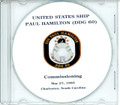 USS Paul Hamilton DDG 60 Commissioning Program on CD 1995 Plank Owner