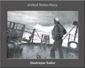 Destroyer Sailor Printed Navy Artwork on Canvas