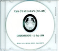 USS O Callahan DE 1051 Commissioning Program on CD 1968