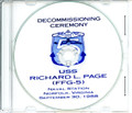 USS Richard L Page FFG 5 Decommissioning Program on CD 1988