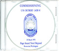 USS Detroit AOE 4 Commissioning Program on CD 1970