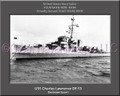  USS Charles Lawrence DE 53 Personalized Ship Photo Canvas Print