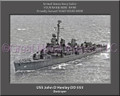  USS John D Henley DD 553 Personalized Ship Photo Canvas Print