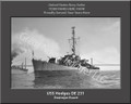 USS Hodges DE 231 Personalized Ship Photo Canvas Print 2