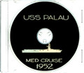 USS Palau CVE 122 1952 MED Cruise Book CD