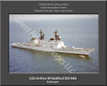 USS Arthur W Radford DD 968 Personalized Ship Canvas Print 3