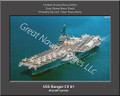 USS Ranger CV 61 Personalized Ship Canvas Print 3