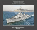 USS Agerholm DD 826 Personalized Ship Canvas Print 2