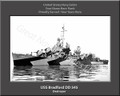 USS Bradford DD 545 Personalized Ship Canvas Print 2