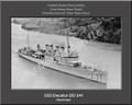 USS Decatur DD 341 Personalized Ship Canvas Print 2