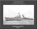 USS Decatur DD 936 Personalized Ship Canvas Print 2