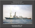 USS Dewey DDG 105 Personalized Ship Canvas Print 2