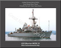 USS Warrior MCM 10 Personalized Ship Canvas Print 2