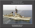 USS Waddell DDG 24 Personalized Ship Canvas Print 2