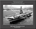 USS Lake Champlain CV 39 Personalized Ship Canvas Print 2