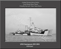 USS Sampson DD 394 Personalized Ship Canvas Print 2