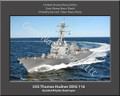 USS Thomas Hudner DDG 116 Personalized Ship Canvas Print 2