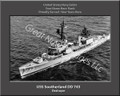 USS Southerland DD 743 Personalized Ship Canvas Print 2