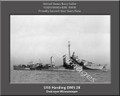USS Harding DMS 28 Personalized Ship Canvas Print