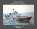 USS Crockett PG 88 Personalized Ship Canvas Print