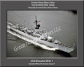 USS Brooke DEG 1 Personalized Ship Canvas Print