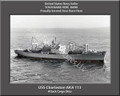 USS Charleston AKA 113 Personalized Ship Canvas Print
