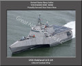 USS Oakland LCS 24 Personalized Ship Canvas Print