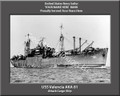 USS Valencia AKA 81 Personalized Ship Canvas Print