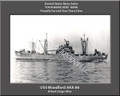 USS Woodford AKA 66 Personalized Ship Canvas Print