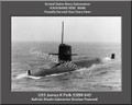 USS James K Polk SSBN 645 Personalized Submarine Canvas Print