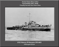 USS Henry R Kenyon DE 683 Personalized Ship Canvas Print