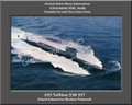 USS Tullibee SSN 597 Personalized Submarine Canvas Print