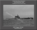 USS Trigger SS 564 Personalized Submarine Canvas Print